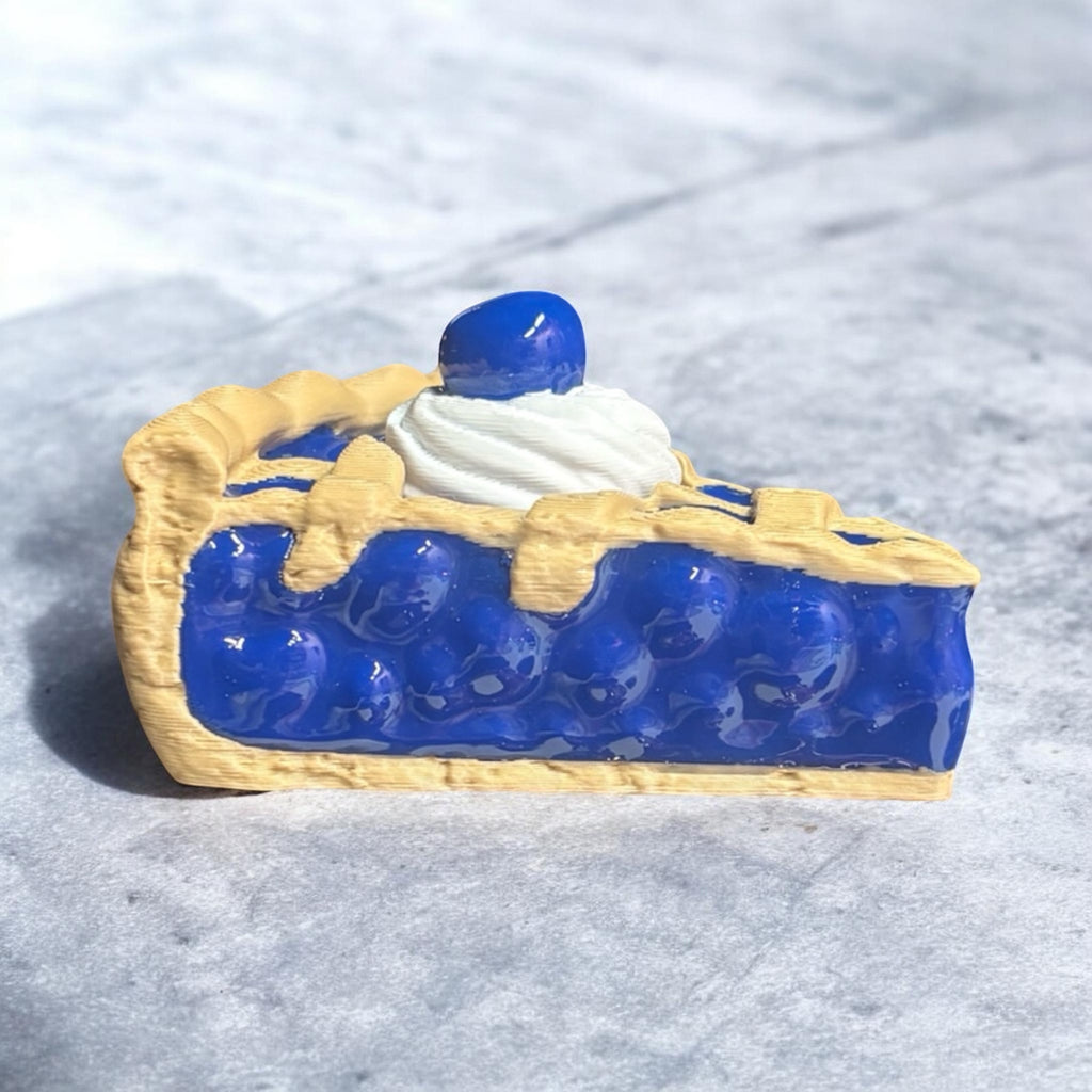 Sliced Blueberry Pie Clicker Fidget Keychain