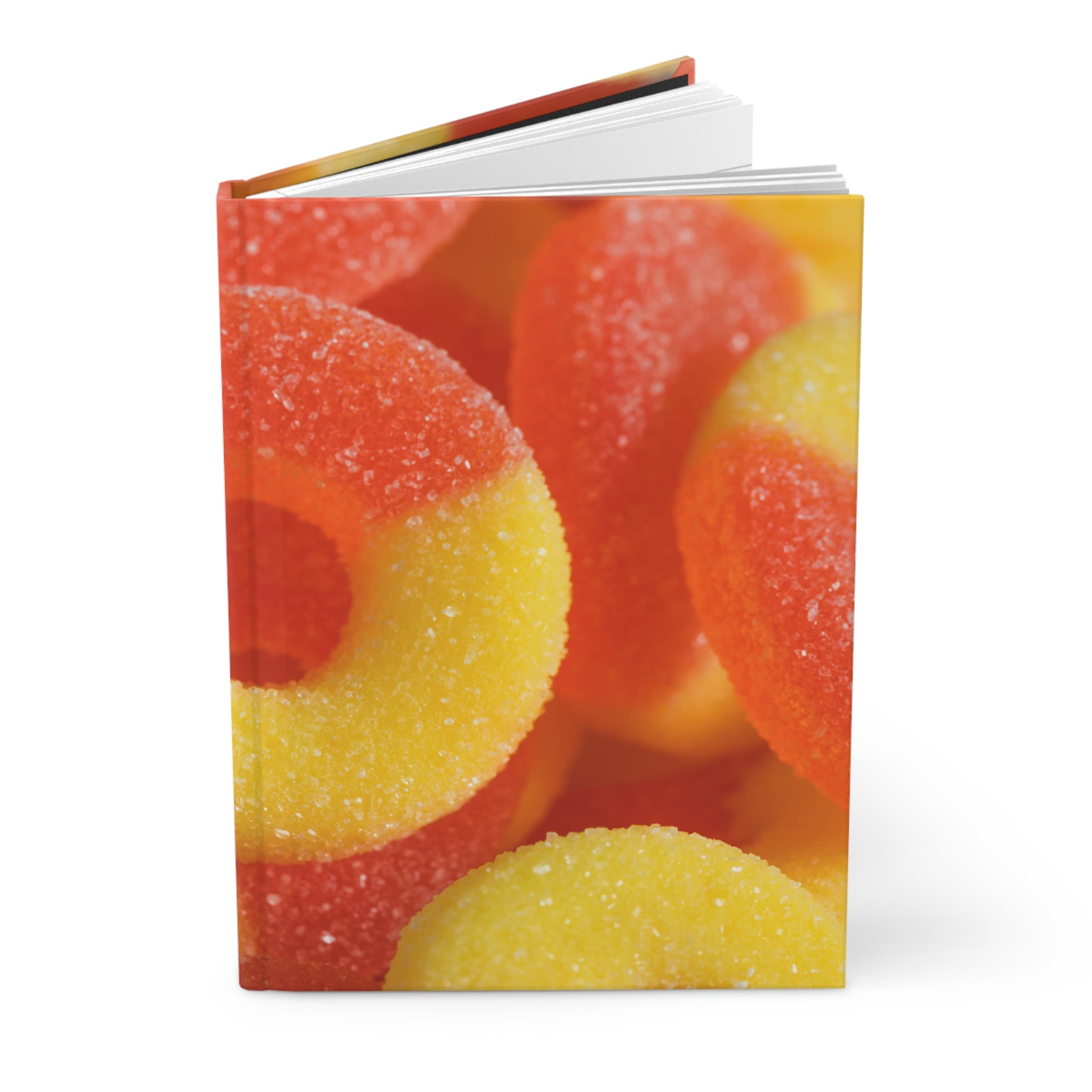 Gummy Peach Ring Candiy Hardcover Matte Journal