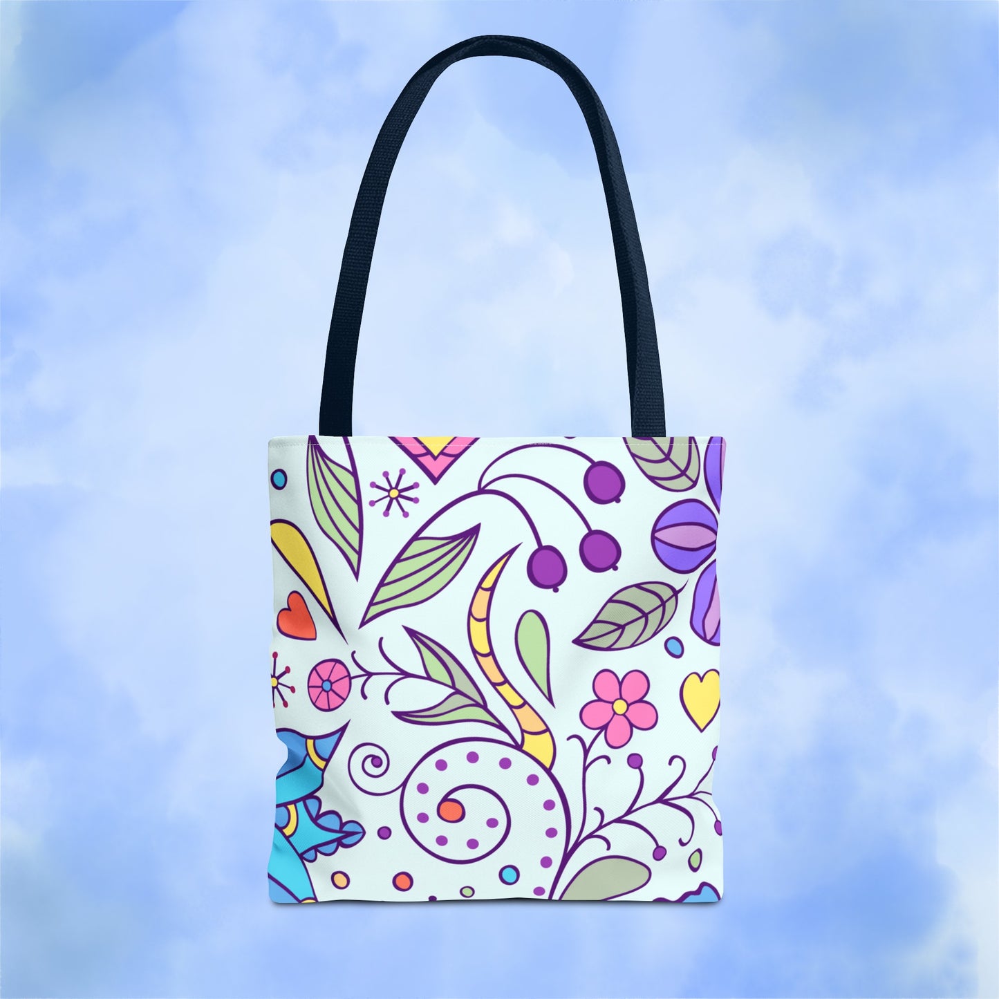 Tranquil Floral Botanicals Tote Bag