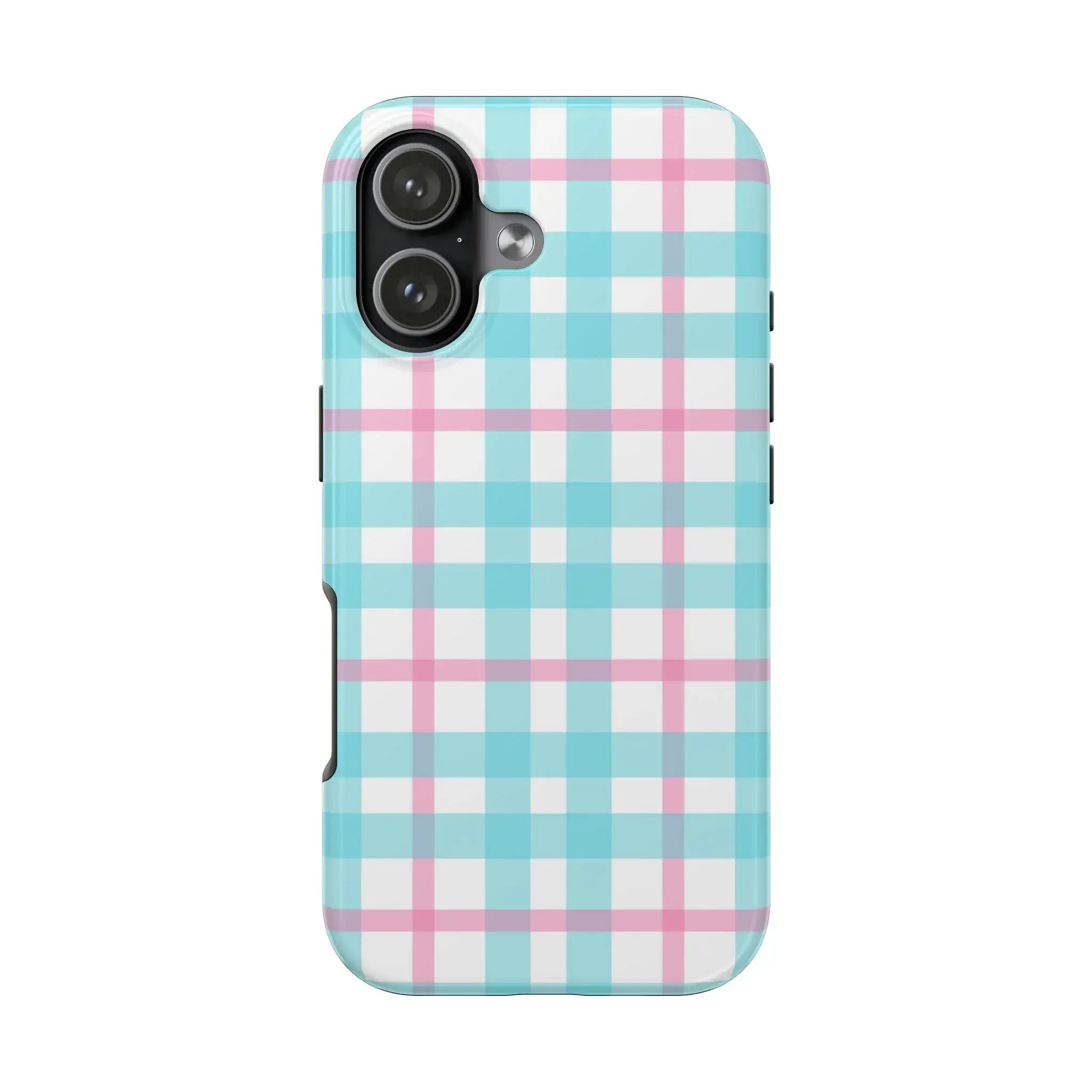 Pastel Gingham Phone Case (Apple & Android) - Pink Sweetheart