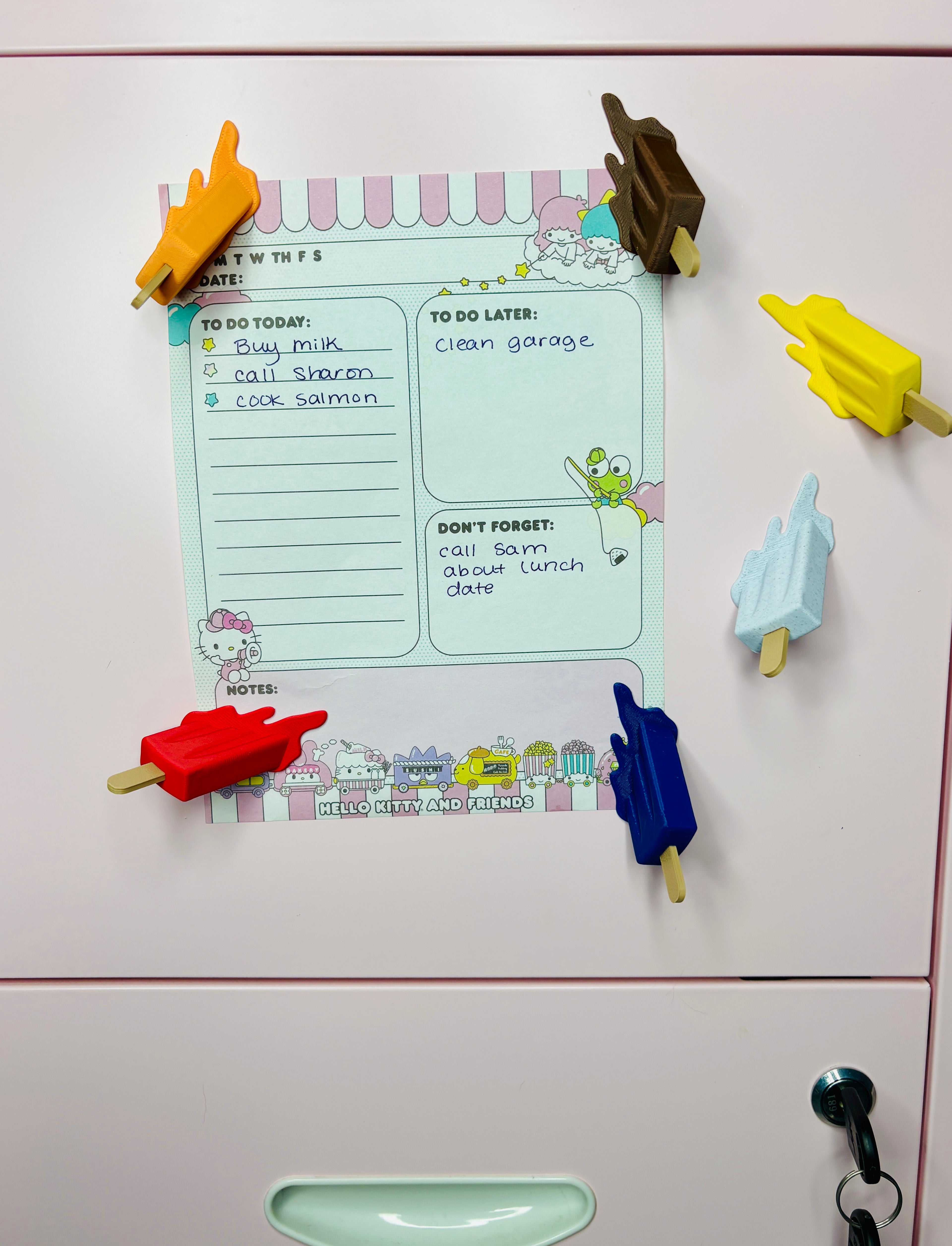 Mini Melting Popsicle Magnets - 6pcs