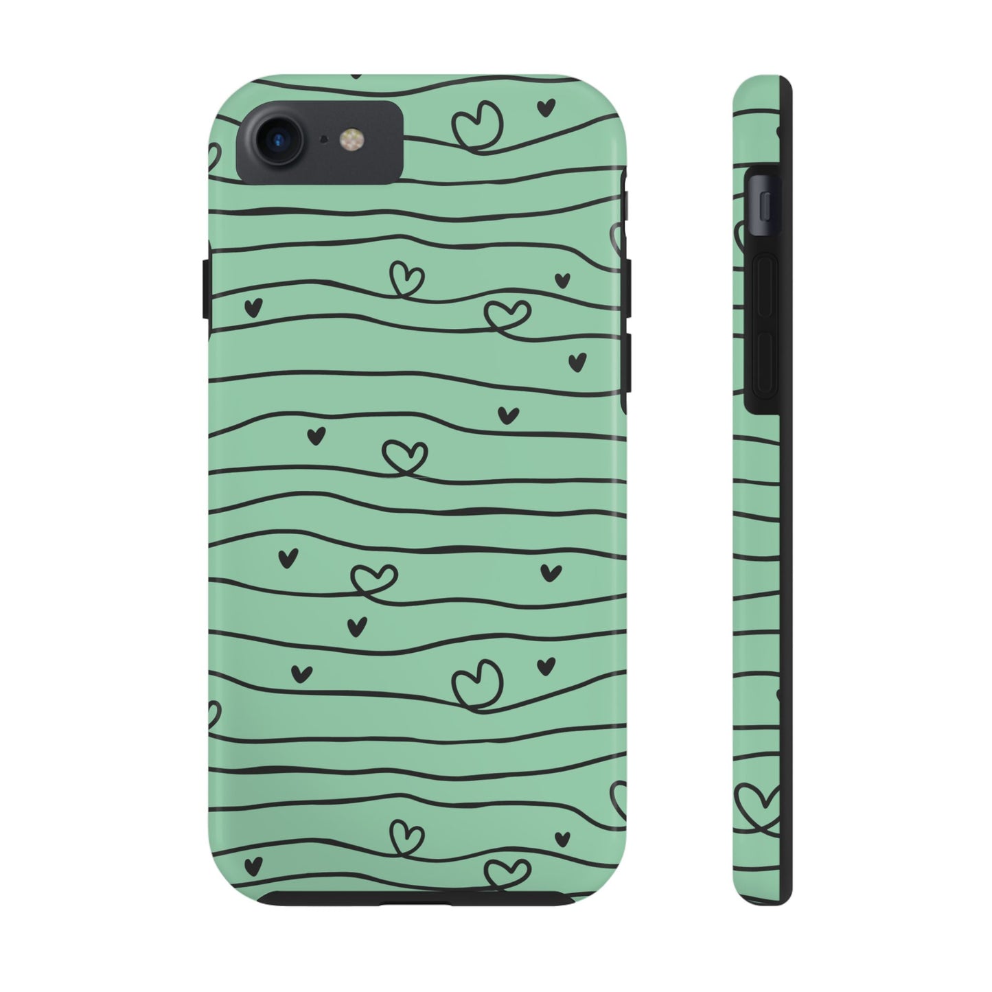 Scribble Love Hearts Phone Case