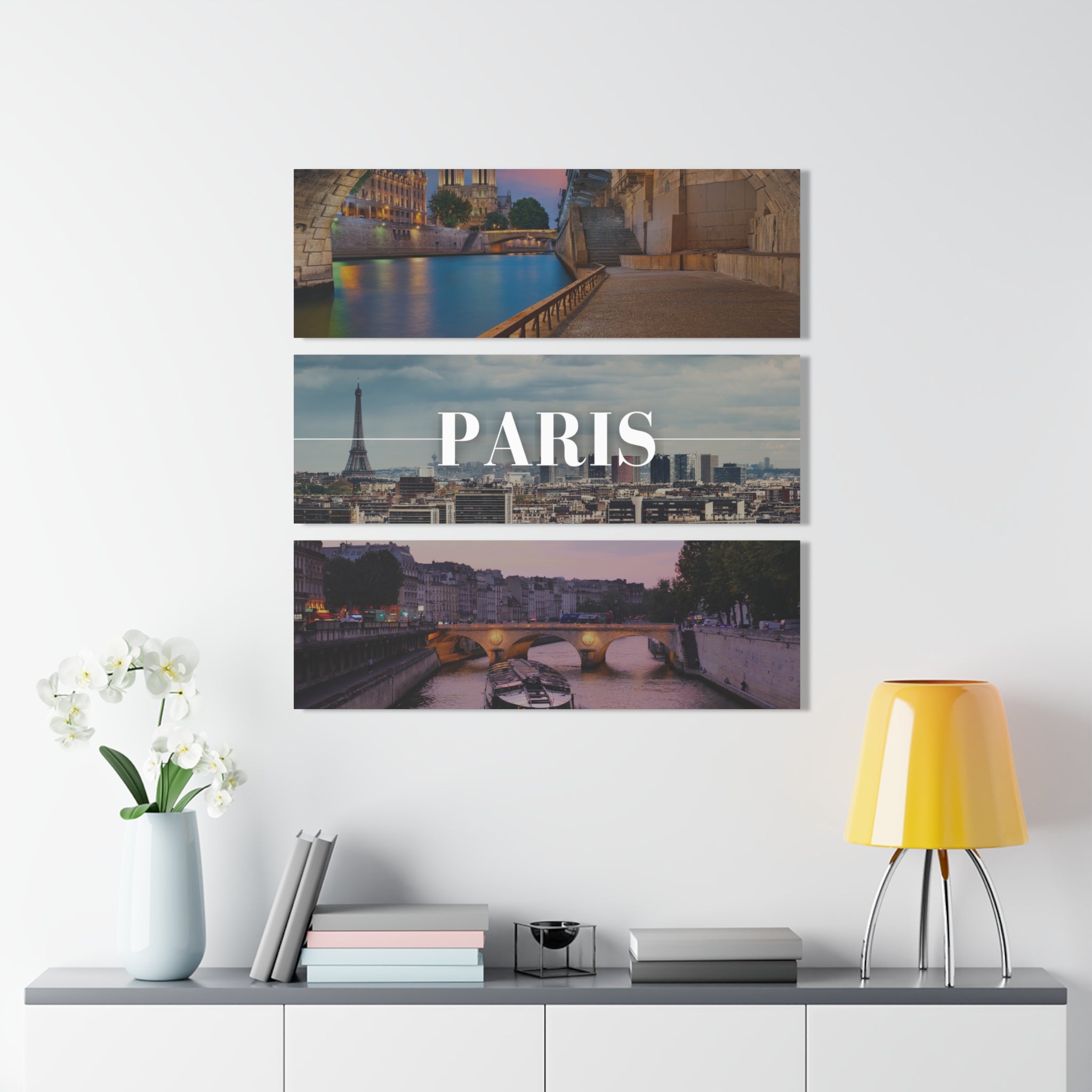 Paris Skyline Acrylic Prints (Triptych)