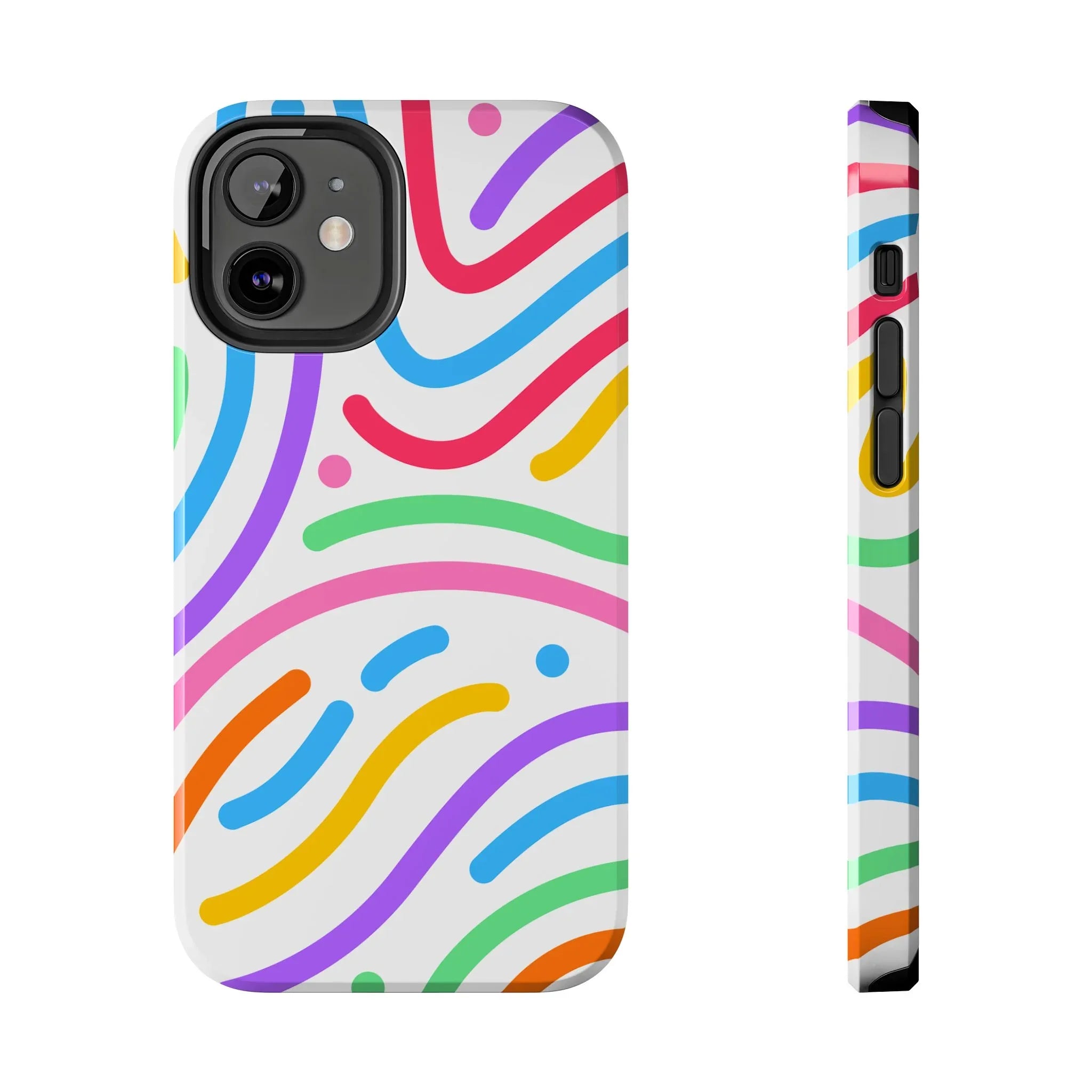 Rainbow Swirls Phone Case (Apple & Android) - Pink Sweetheart