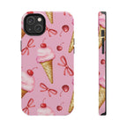 Cherry on Top Ice Cream Phone Case (Apple & Android) - Pink Sweetheart