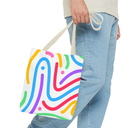 Colorful Doodle Swirl Tote Bag