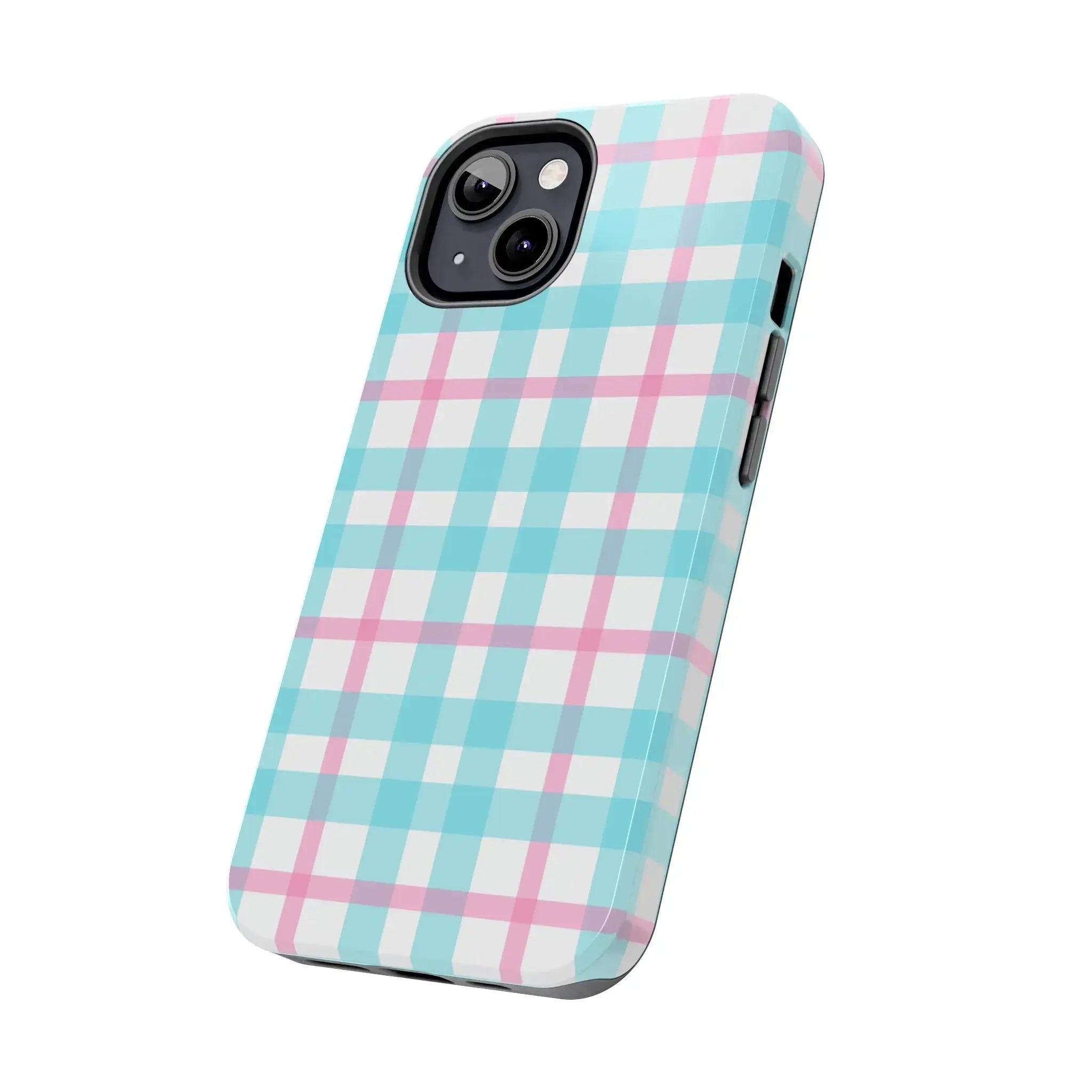 Pastel Gingham Phone Case (Apple & Android) - Pink Sweetheart
