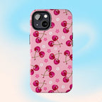 Pink Cherry Sparkle Pattern Tough Phone Case (Apple & Android) - Pink Sweetheart