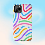 Rainbow Swirls Phone Case (Apple & Android) - Pink Sweetheart