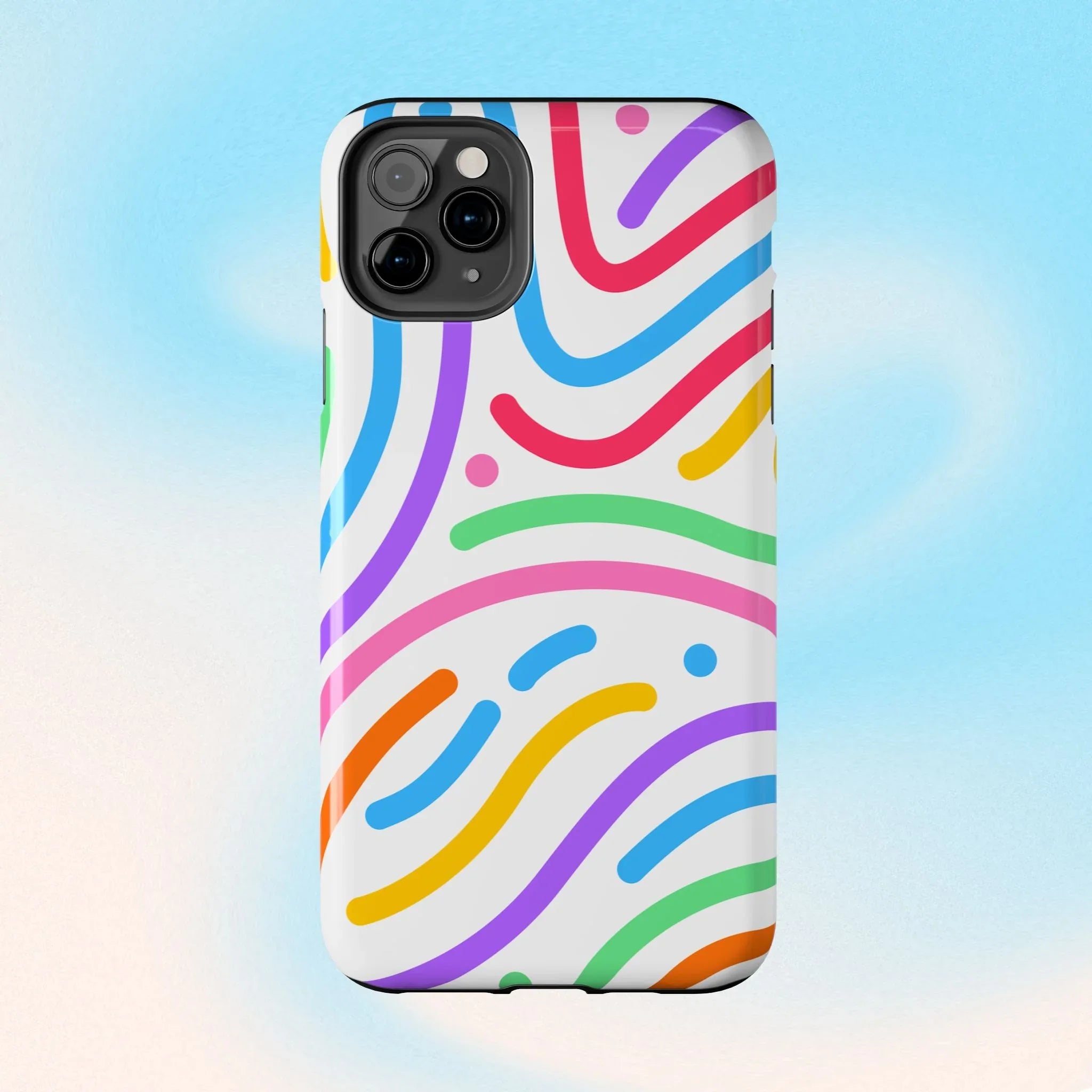 Rainbow Swirls Phone Case (Apple & Android) - Pink Sweetheart