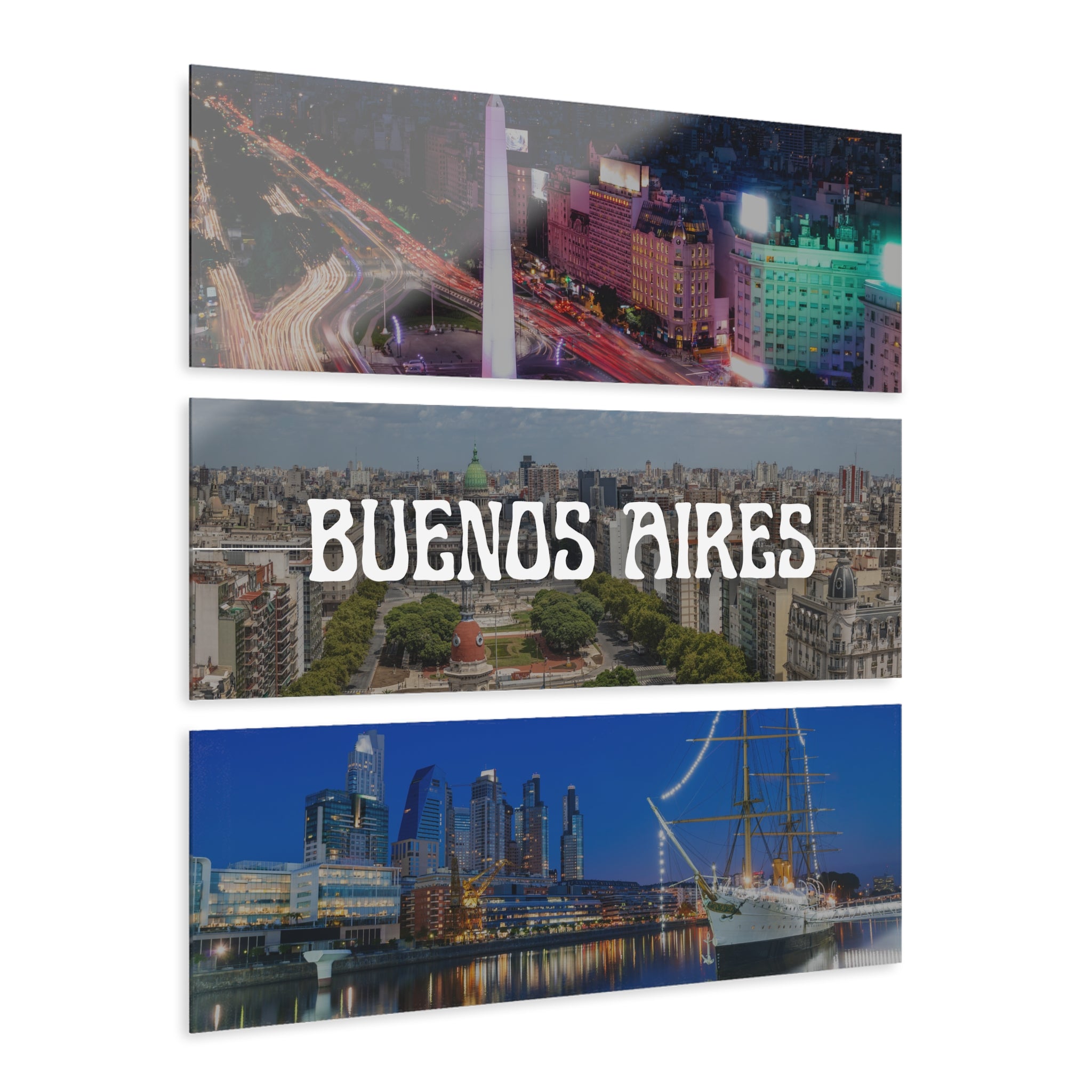Buenos Aires Skyline Acrylic Prints (Triptych)