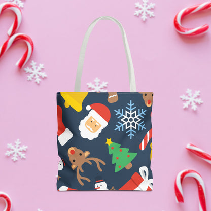 Jolly Christmas Pattern Tote Bag