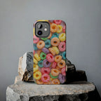 Morning Cereal Loops Phone Case (Apple & Android) - Pink Sweetheart