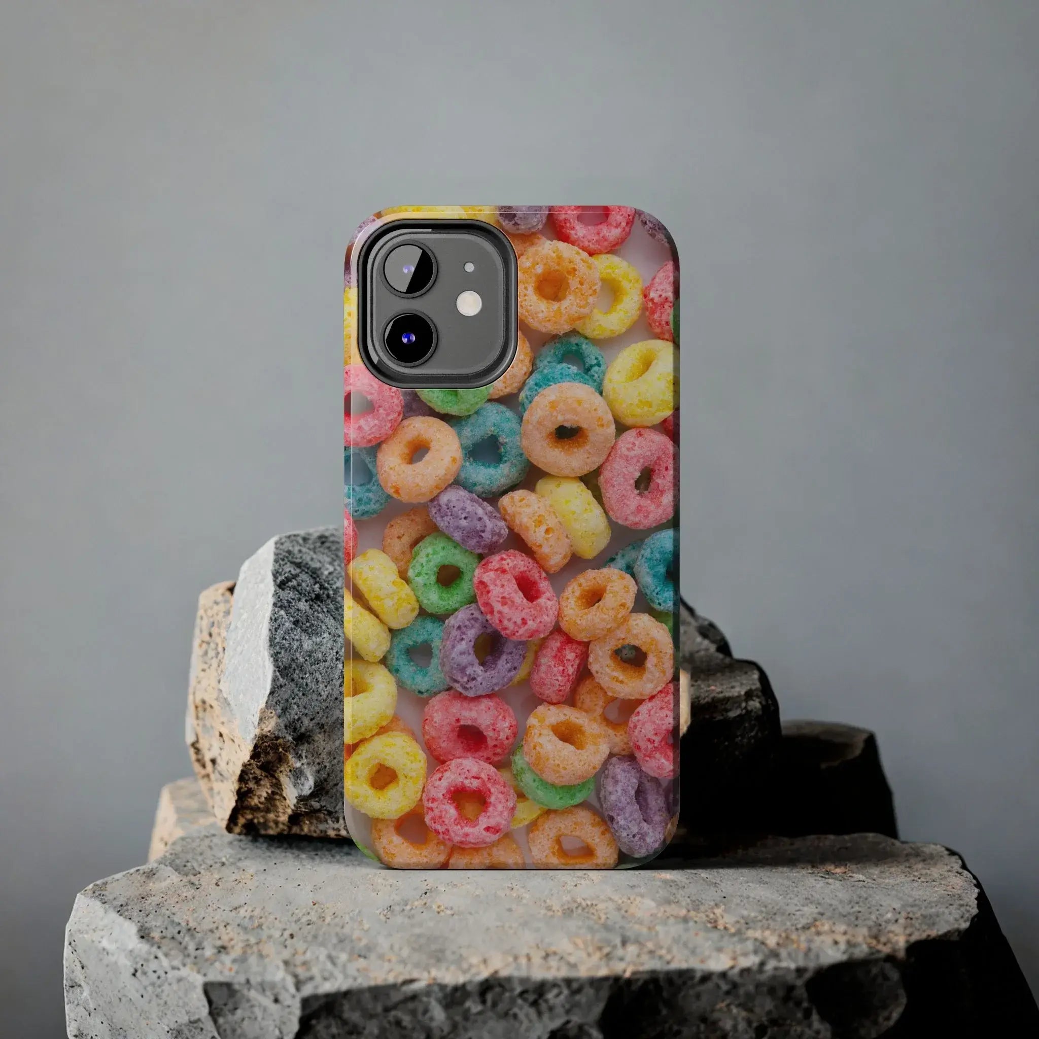 Morning Cereal Loops Phone Case (Apple & Android) - Pink Sweetheart