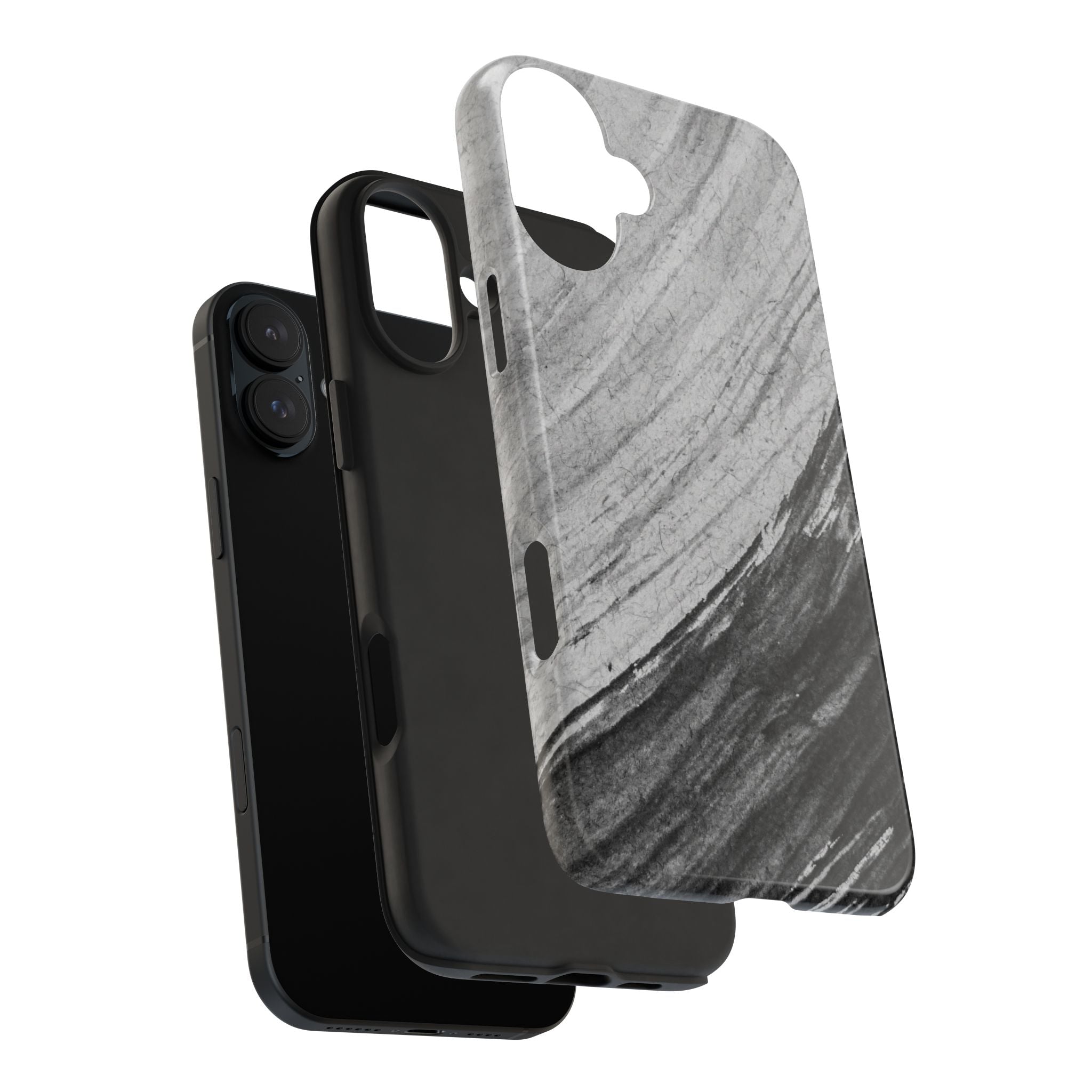 Black & Gray Phone Case (Apple & Android)