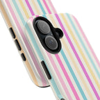 Pastel Candy Stripes Phone Cases (Apple & Android) - Pink Sweetheart