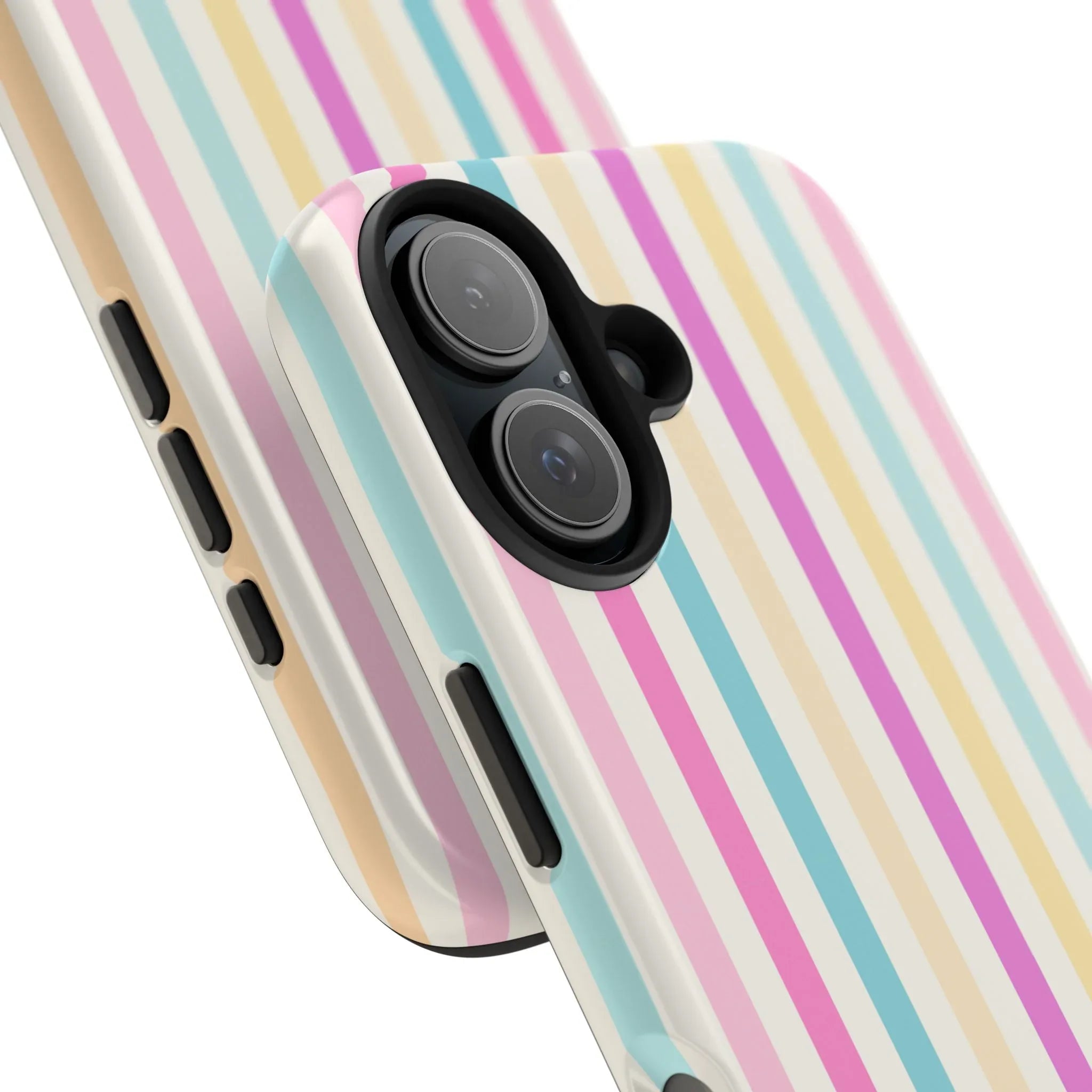 Pastel Candy Stripes Phone Cases (Apple & Android) - Pink Sweetheart