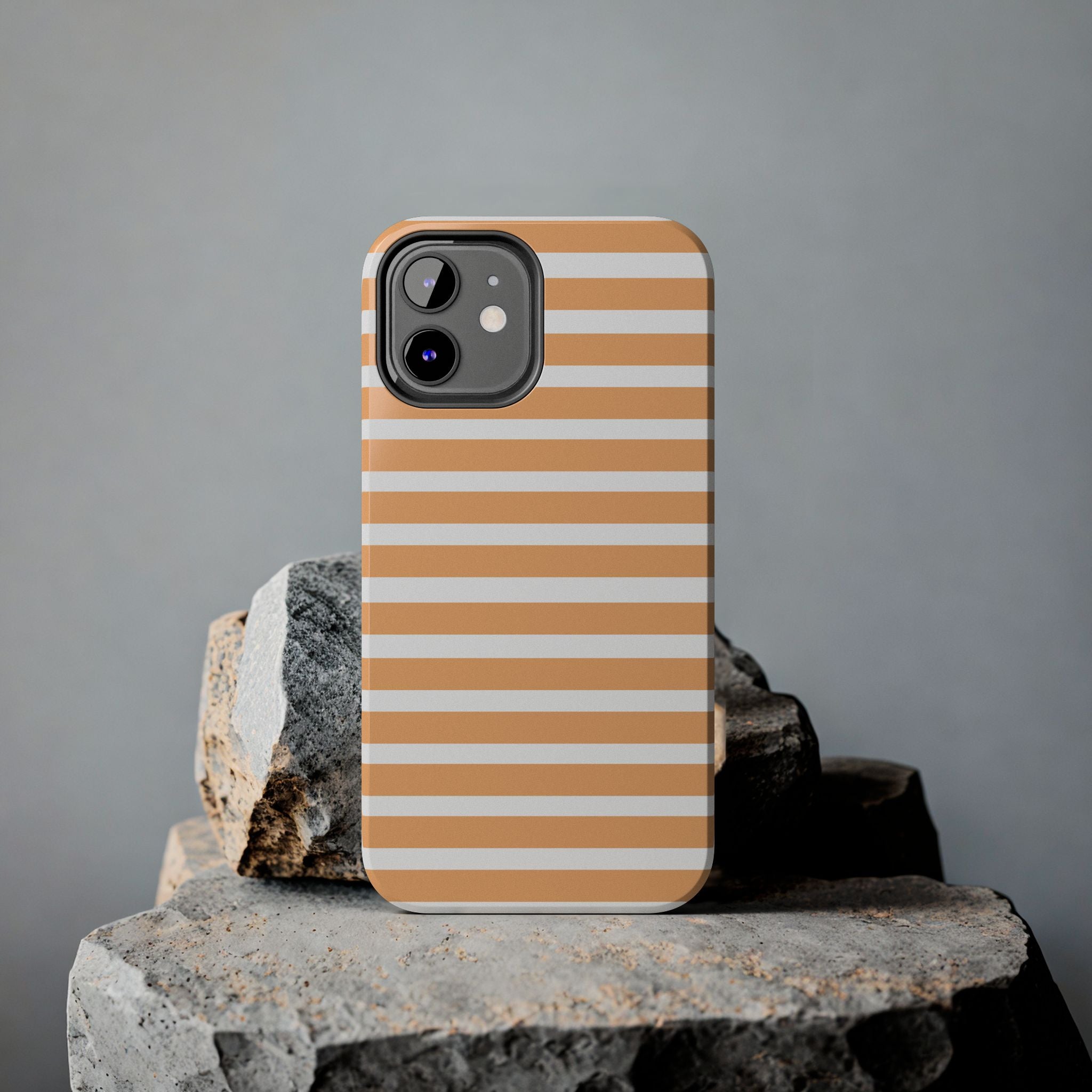 Orange Stripe Lines Phone Case (Apple & Android)
