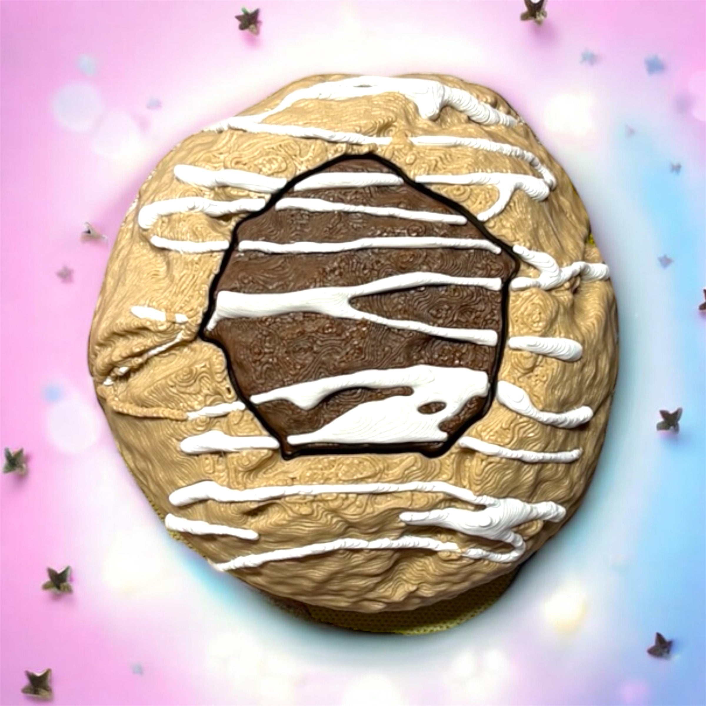 Chocolate Thumbprint Cookie Clicker Fidget Keychain