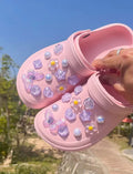 Purple Lilac Dream Clog Charms Set - Pink Sweetheart