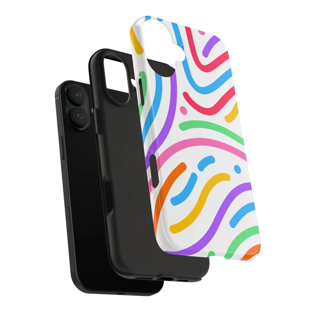 Rainbow Swirls Phone Case (Apple & Android) - Pink Sweetheart