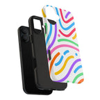 Rainbow Swirls Phone Case (Apple & Android) - Pink Sweetheart