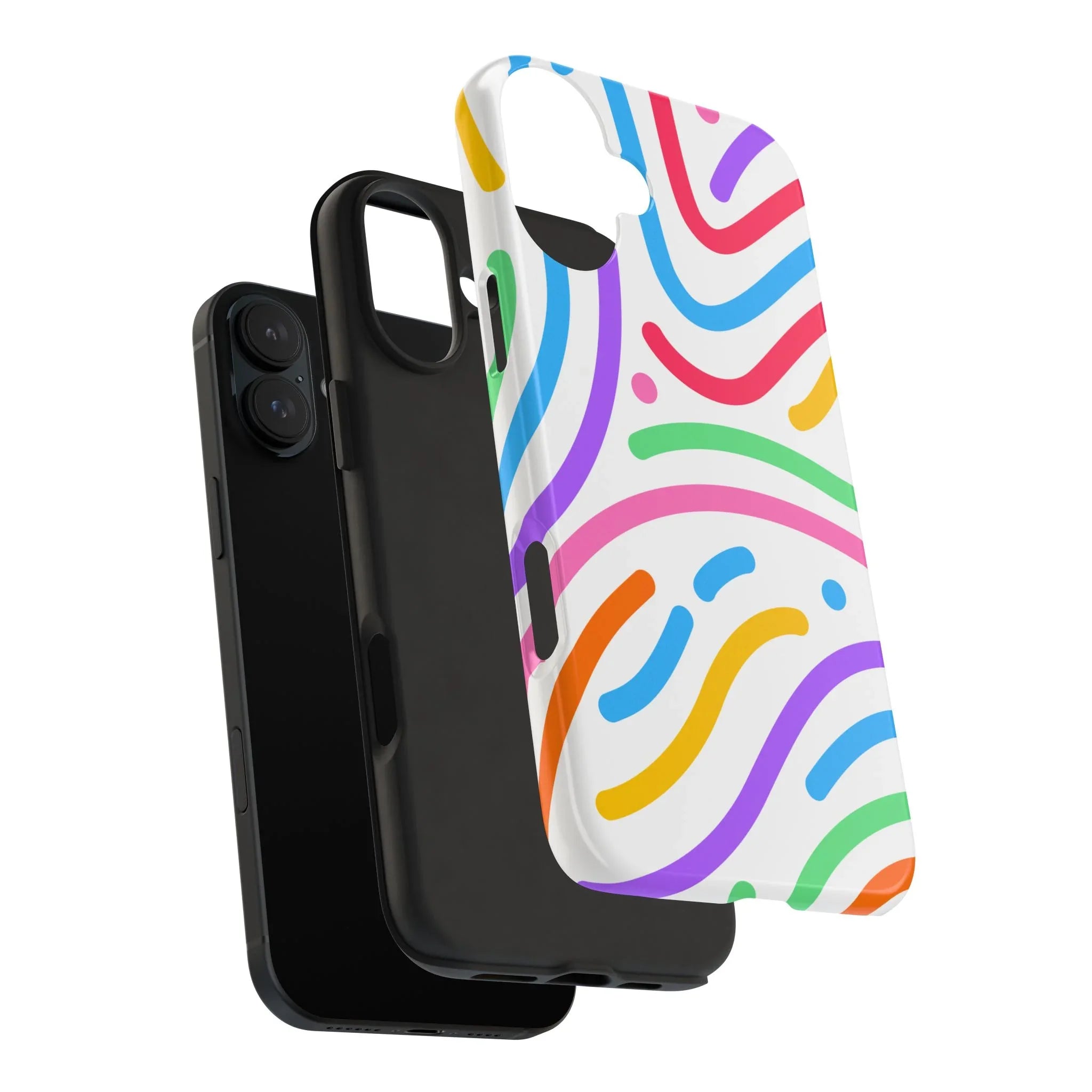 Rainbow Swirls Phone Case (Apple & Android) - Pink Sweetheart