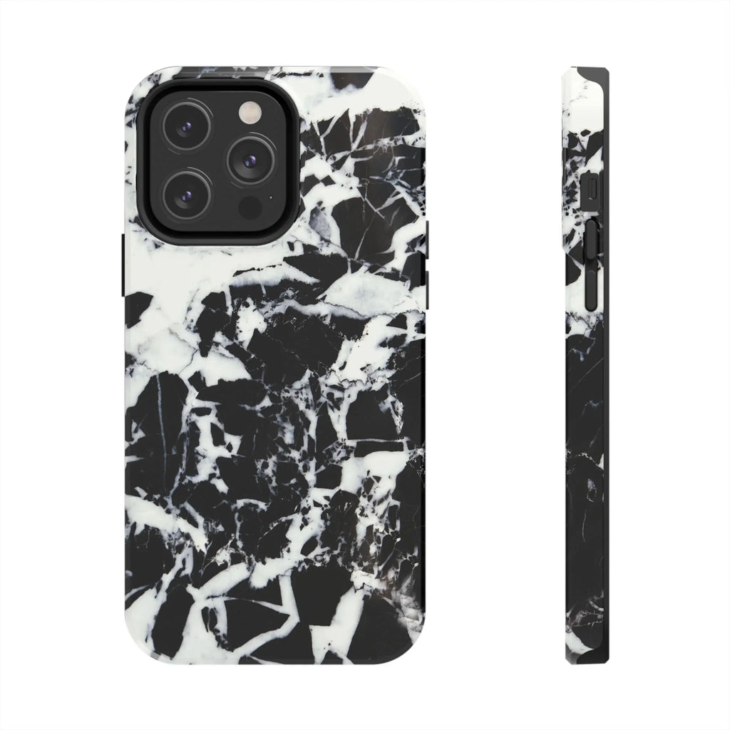 Black & White Shattered Phone Case (Apple & Android) - Pink Sweetheart
