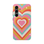Psychedelic Hearts Phone Case (Apple & Android) - Pink Sweetheart