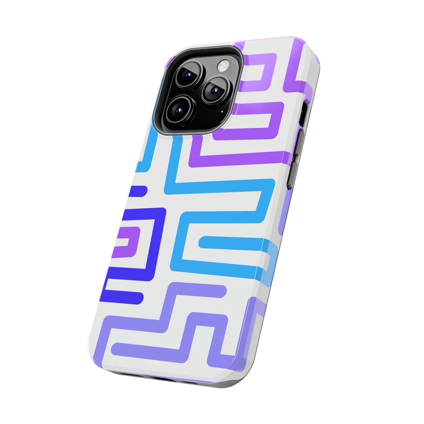 Abstract Neon Maze Phone Case