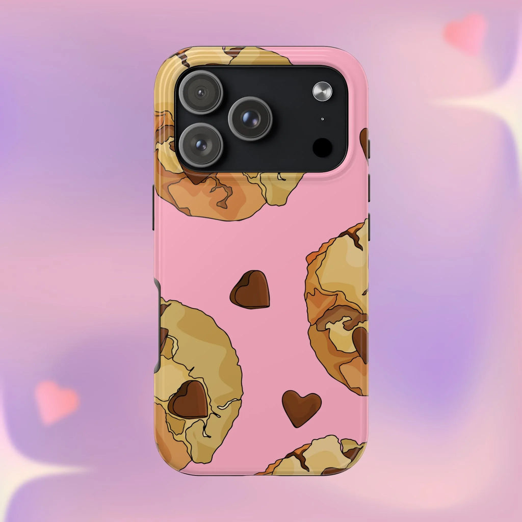 Chocolate Chip Cookies Phone Case (Apple & Android) - Pink Sweetheart