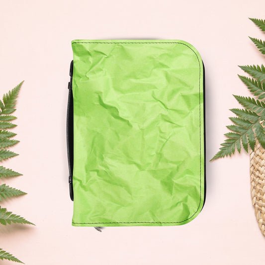 Wrinkled Apple Green Paper Book Cover