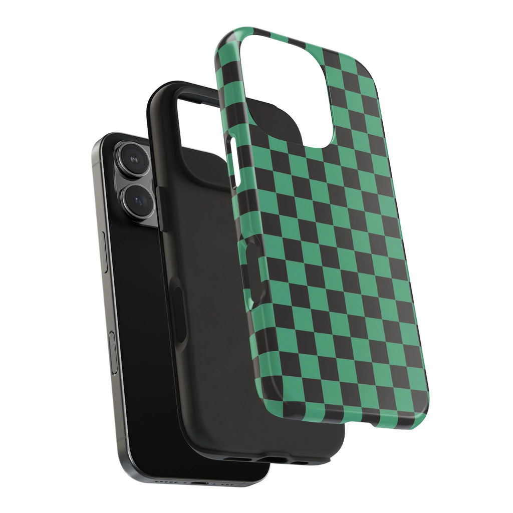 Checkered Kimono Tough Phone Case (Apple & Android) - Pink Sweetheart