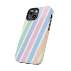 Pretty Pastel Lines Phone Case (Apple & Android) - Pink Sweetheart
