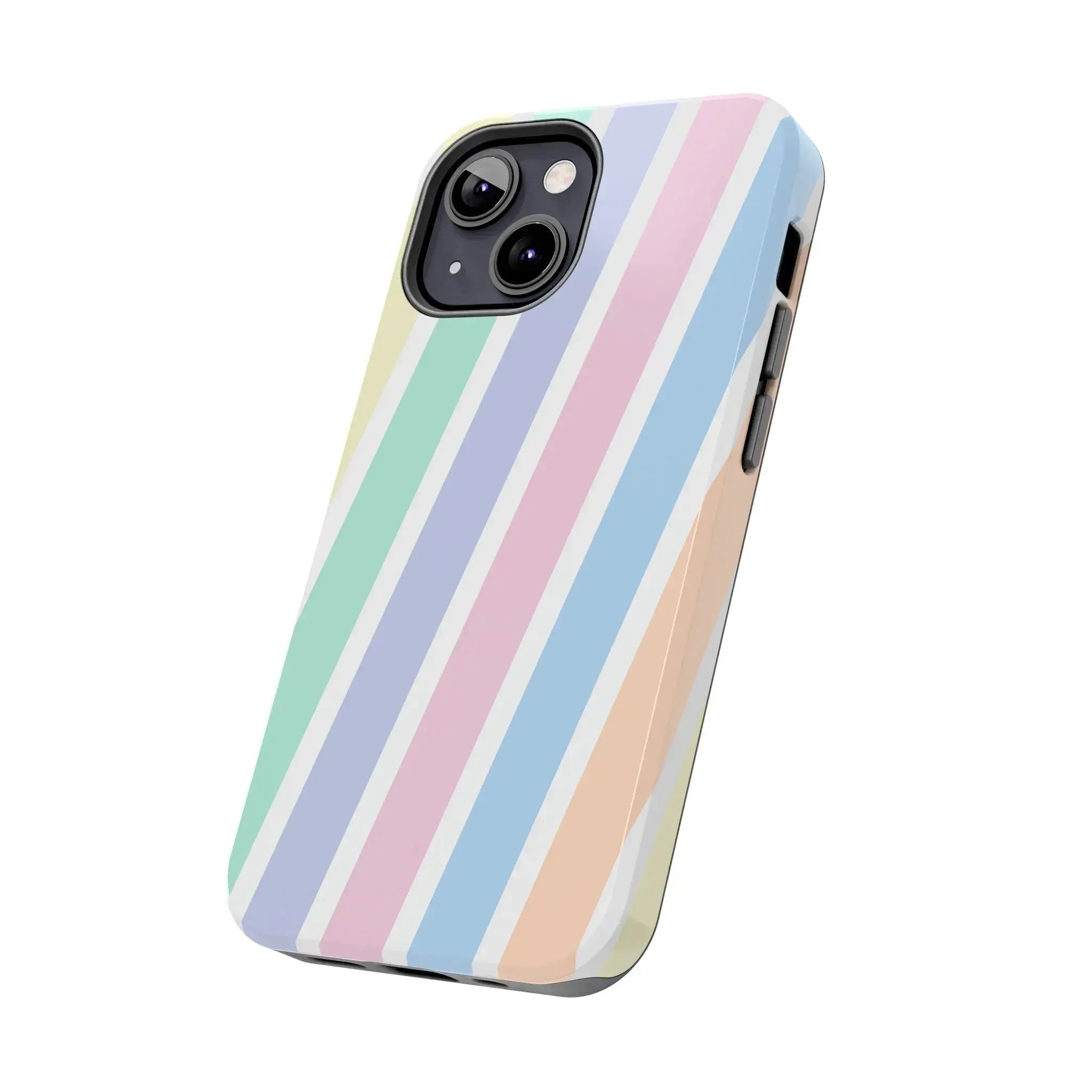 Pretty Pastel Lines Phone Case (Apple & Android) - Pink Sweetheart