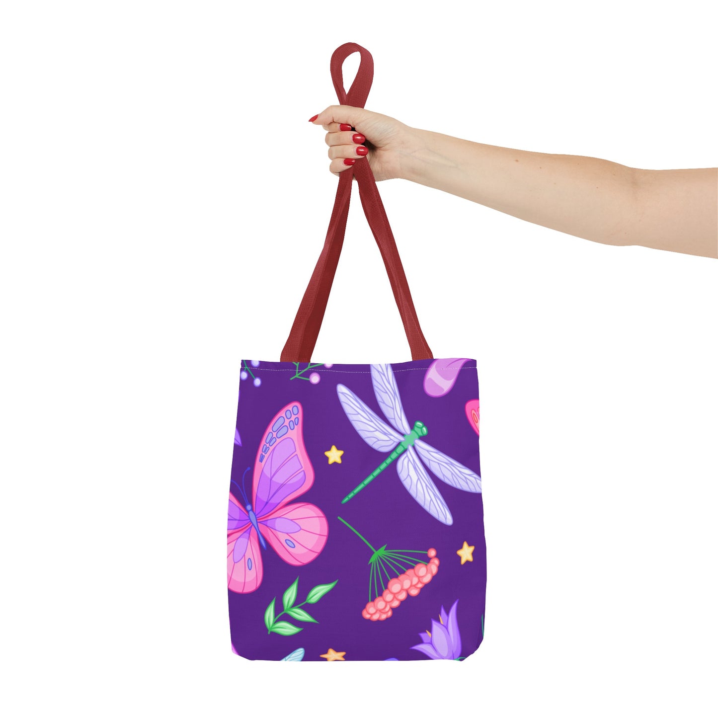 Purple Butterfly Forest Tote Bag