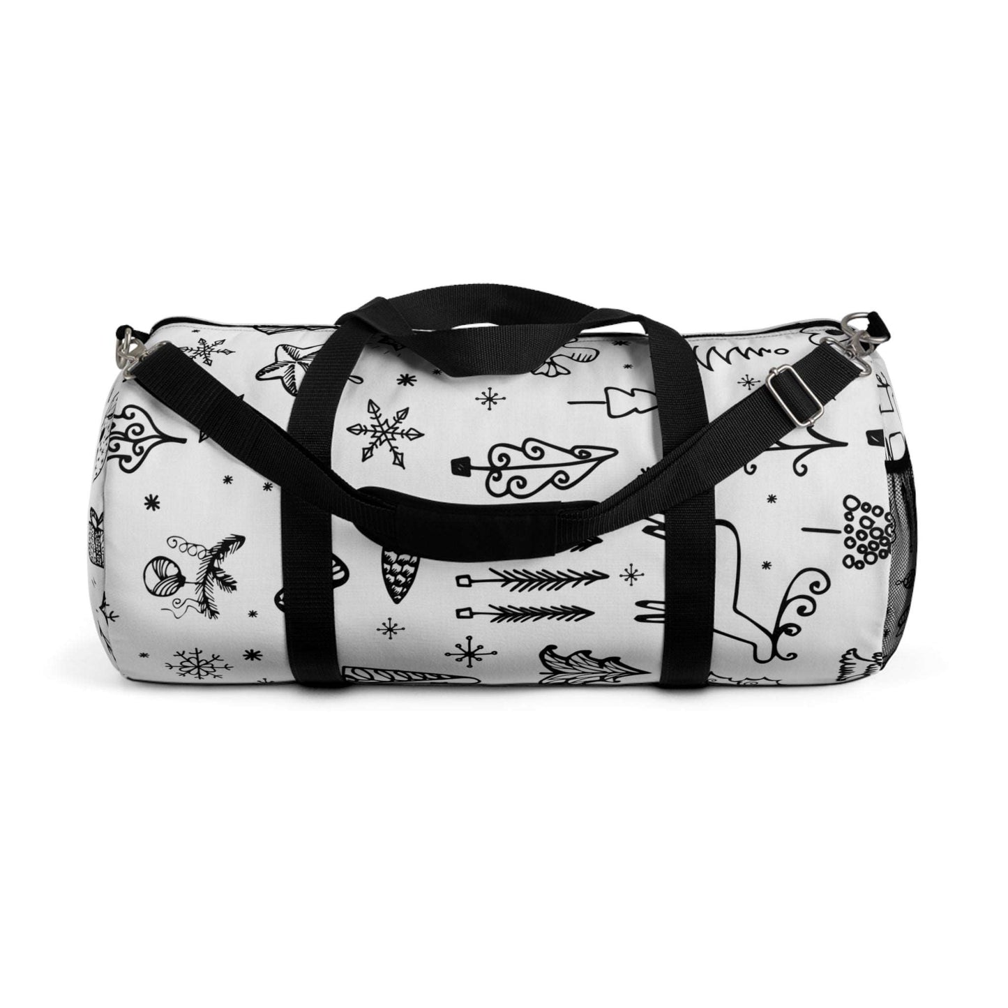 Black and White Christmas Duffel Bag