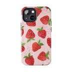 Cute Strawberries Phone Case (Apple & Android) - Pink Sweetheart