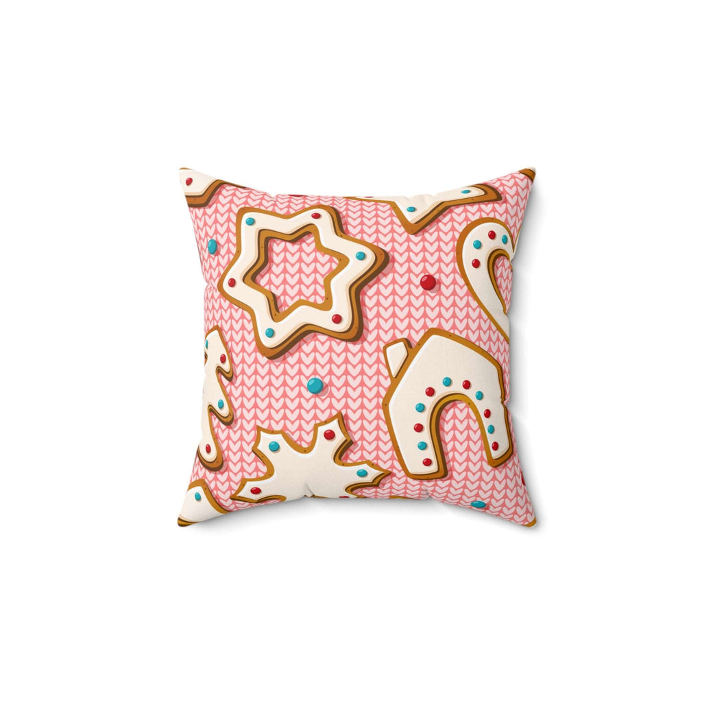 Baked Gingerbread Cookies Square Pillow