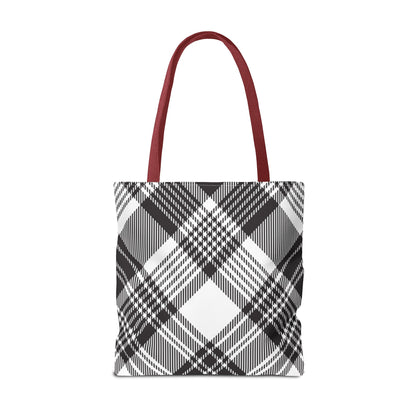 Black Check Tote Bag