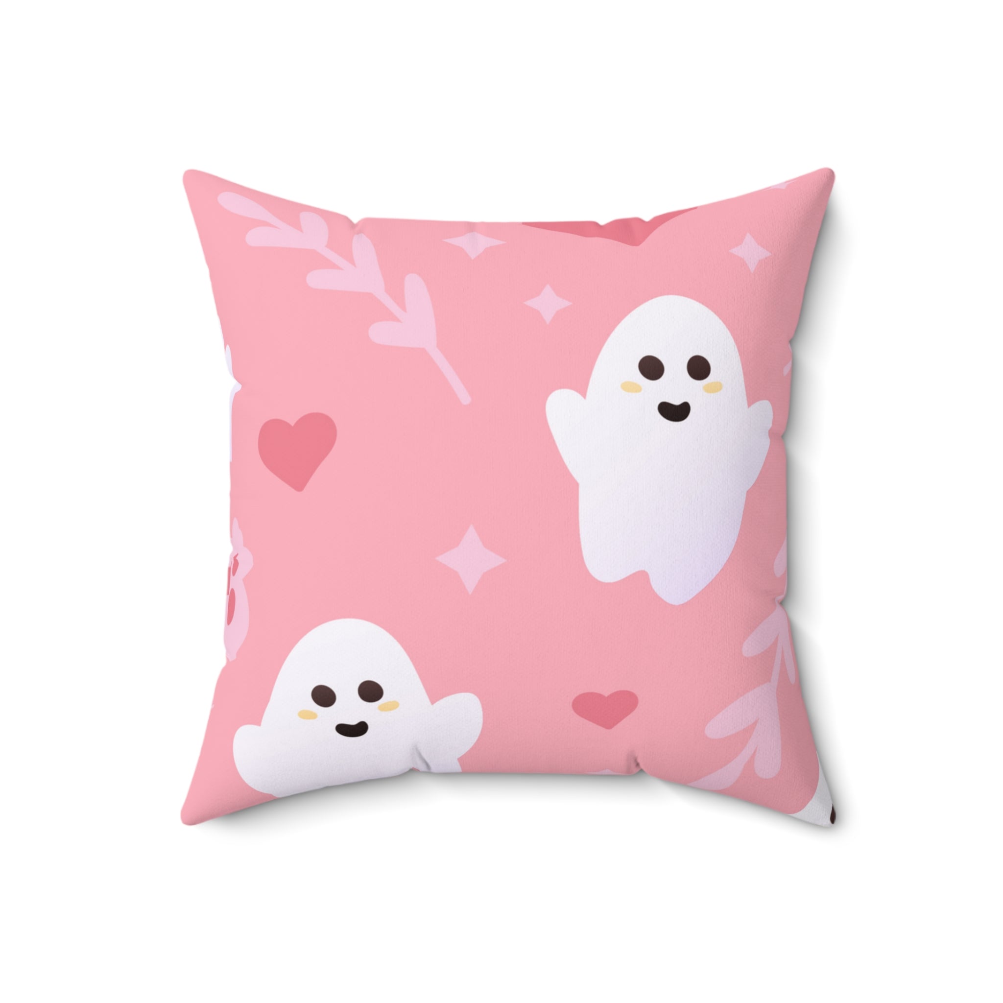 Pretty Pink Ghosts Square Pillow