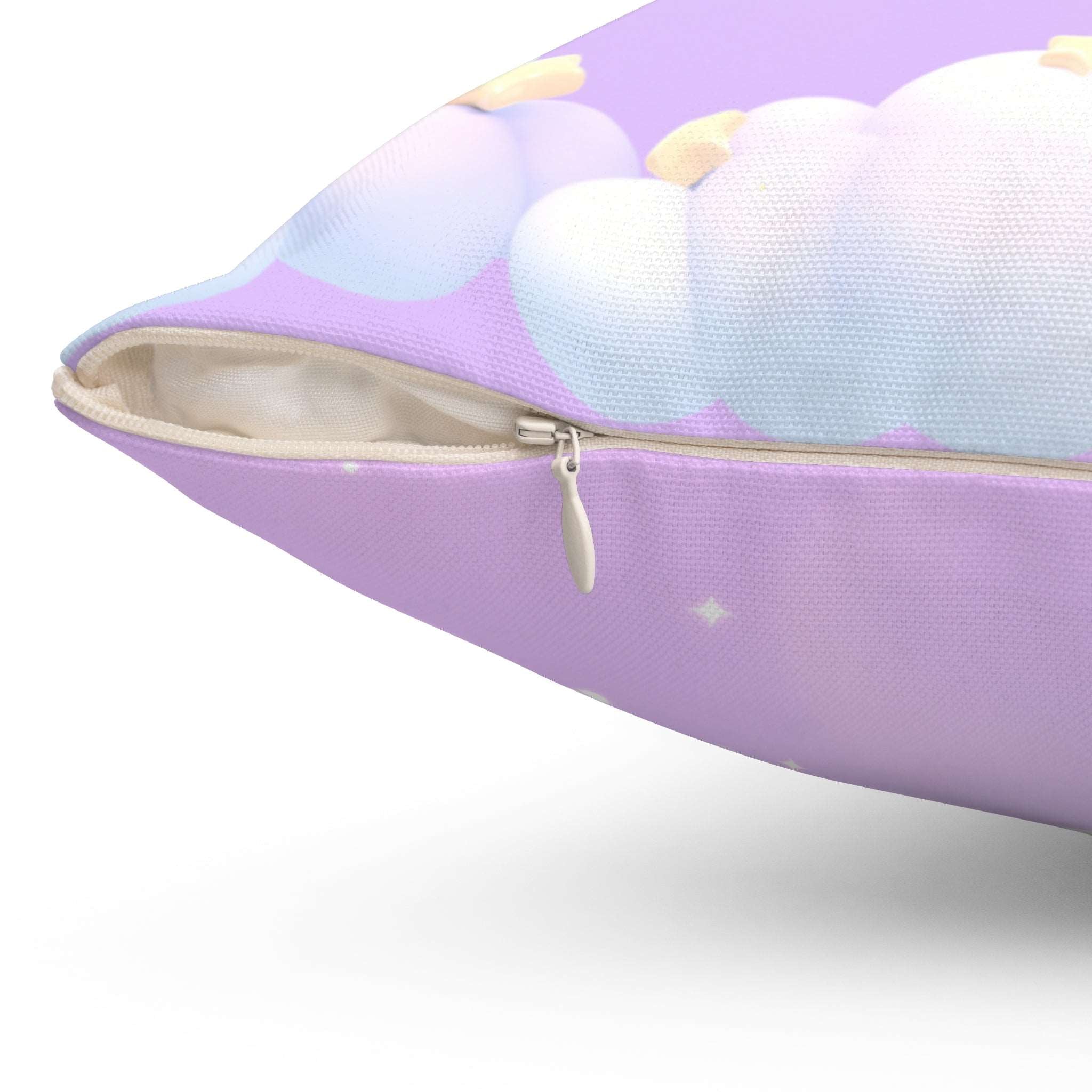 Cloudy Lavender Skies Square Pillow