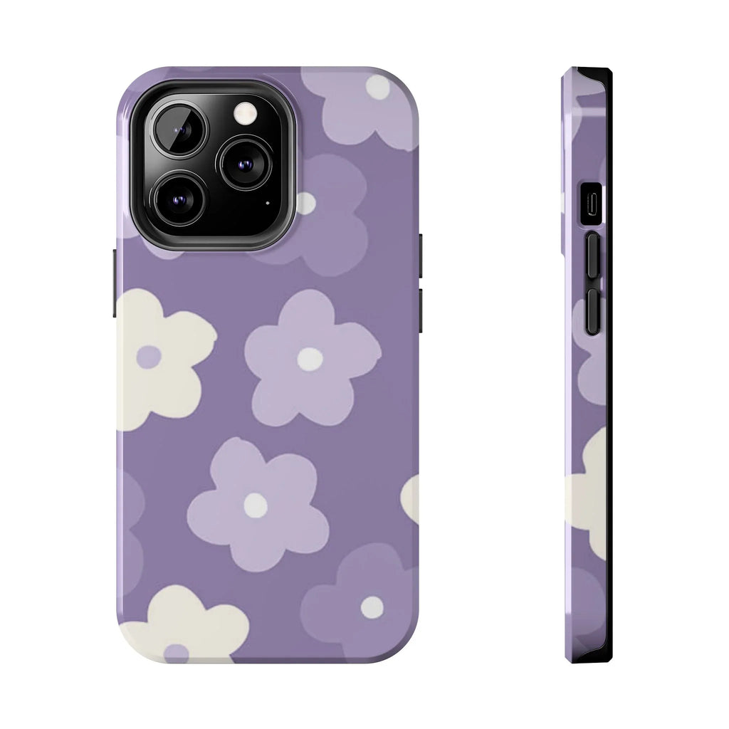 Pastel Purple Flowers Phone Case (Apple & Android) - Pink Sweetheart