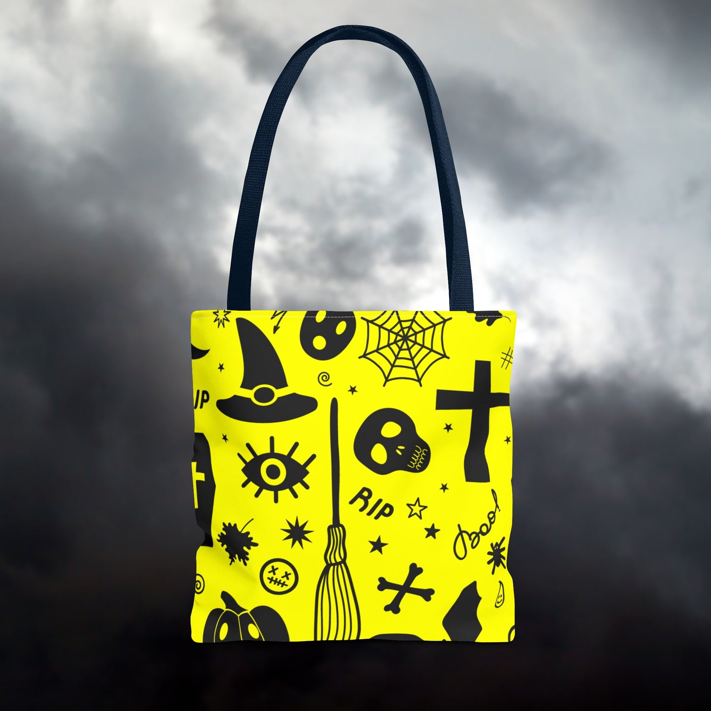 Spooky Neon Halloween Tote Bag