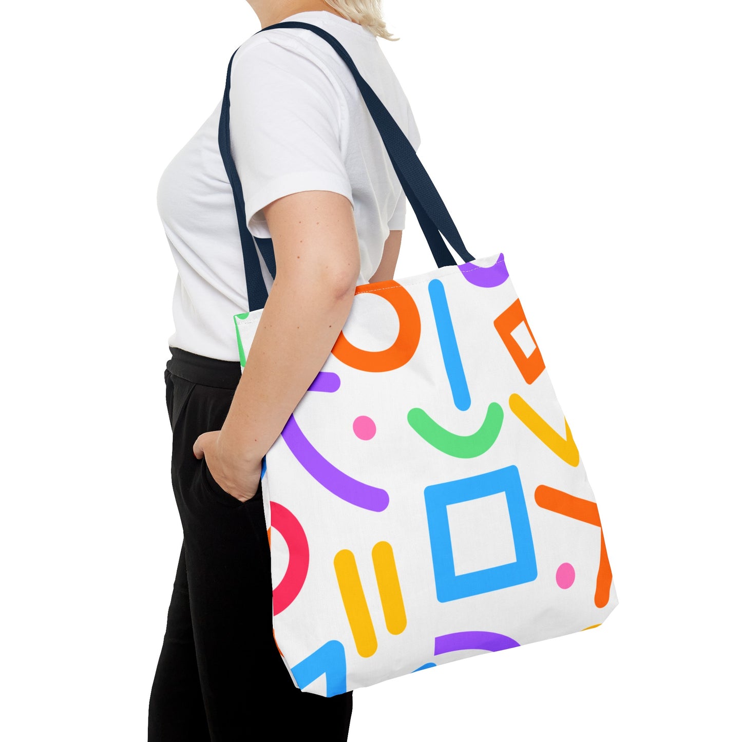 Colorful Doodle Shapes Tote Bag