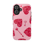 Sparkling Red Hearts Phone Case (Apple & Android)