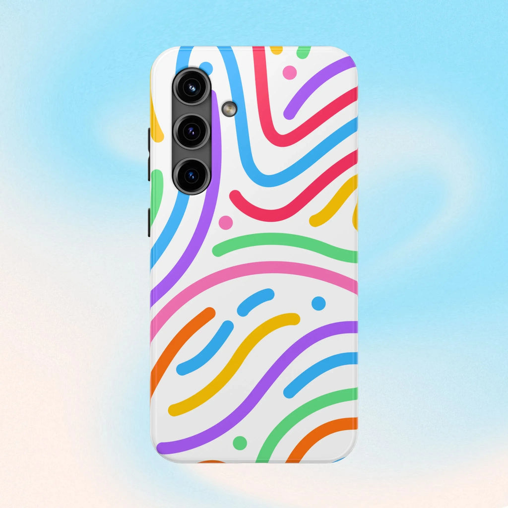 Rainbow Swirls Phone Case (Apple & Android) - Pink Sweetheart