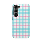 Pastel Gingham Phone Case (Apple & Android) - Pink Sweetheart