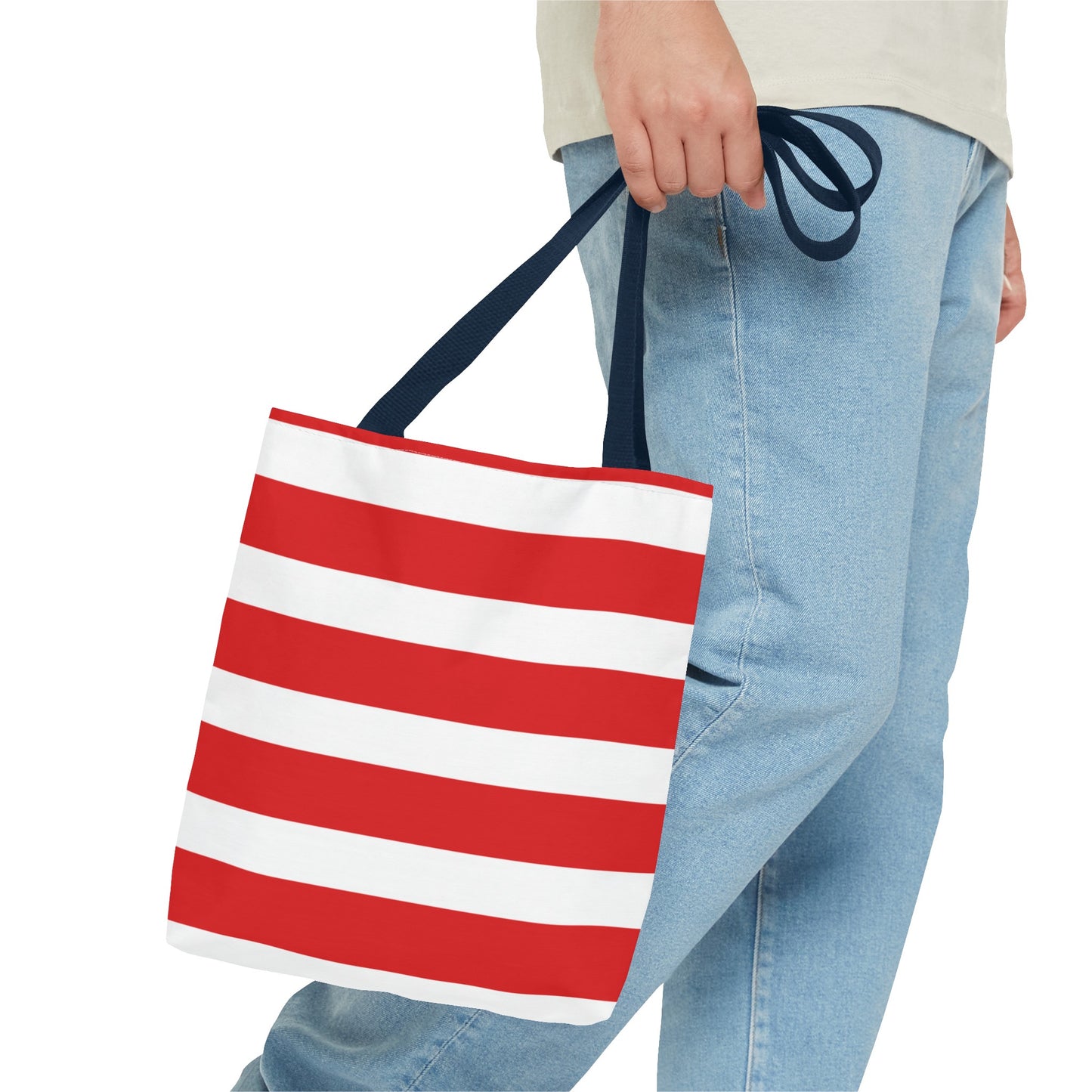 Red & White Peppermint Tote Bag