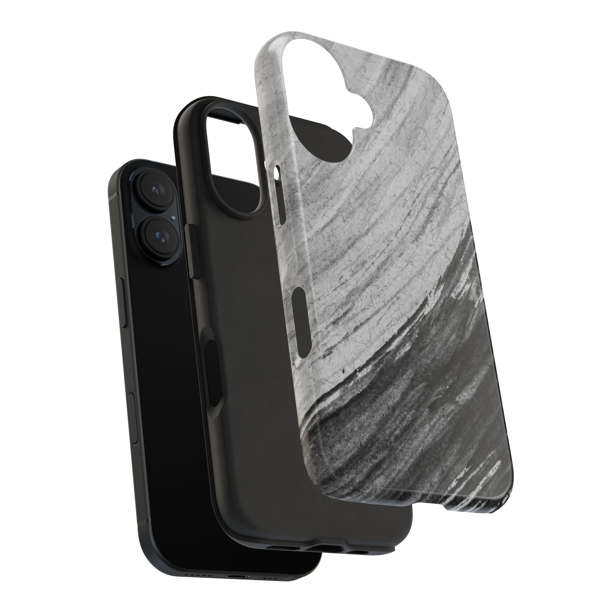 Black & Gray Phone Case (Apple & Android)